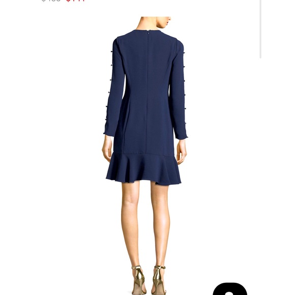 NWT Shoshanna Navy Blue Wyvis Flounce Dress (Size 4) - Picture 2 of 4